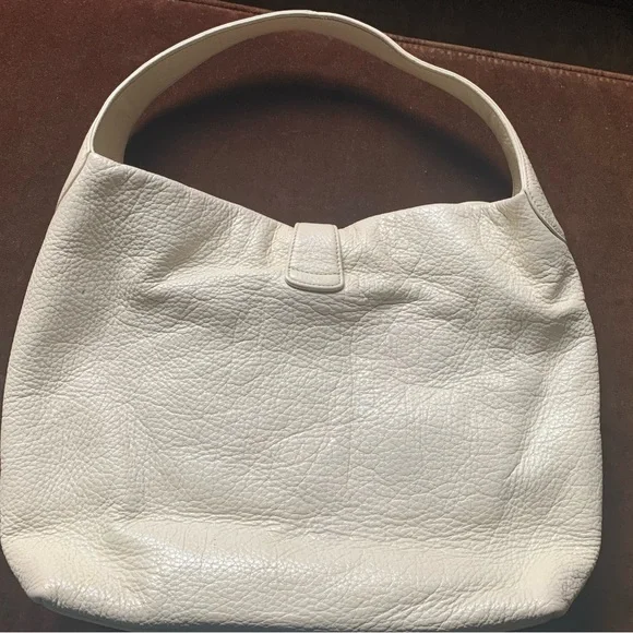 Dooney & Bourke Pebble Grain Logo Lock Bag - Bone - Picture 5 of 14